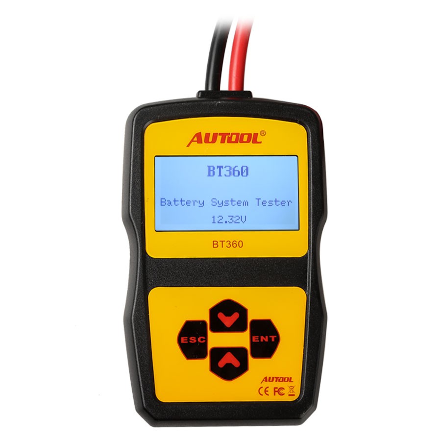 Autool bt360 12v probador de baterías automotrices detector digital de baterías de diagnóstico automotriz analizador de baterías automotrices arranque de herramientas de escaneo de carga