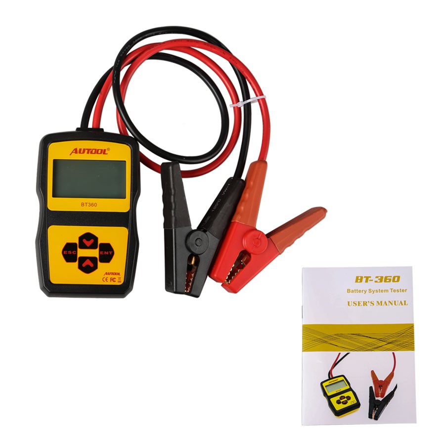 Autool bt360 12v probador de baterías automotrices detector digital de baterías de diagnóstico automotriz analizador de baterías automotrices arranque de herramientas de escaneo de carga