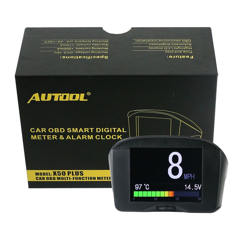 Autool x50 plus vehículo OBD HUD instrumento digital inteligente