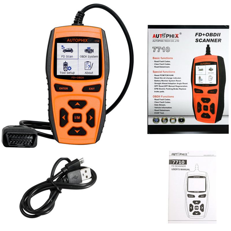 Autophix Automotive Diagnostic Tool 7710 OBDII OBD2 Scanner für Ford Auto Motor Fehler Code Reader +ABS SRS Airbag EPB Öl Reset