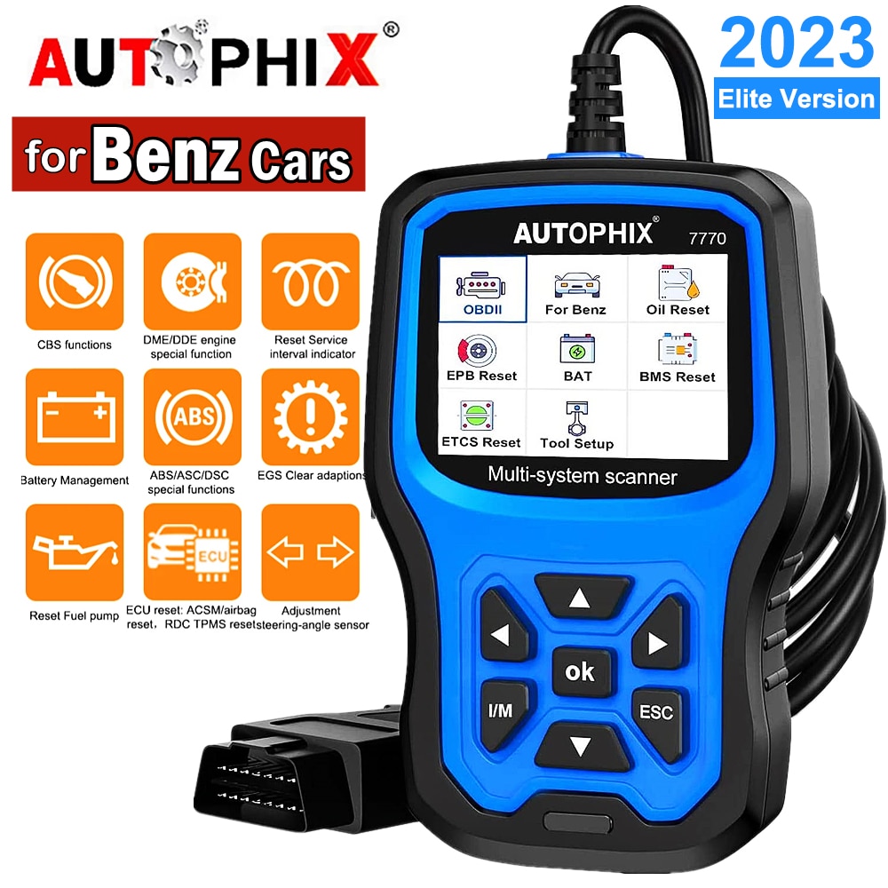 El sistema completo del escáner autophix 7770 obd2, adecuado para el reinicio del aceite Mercedes - Benz DPF tpms ABS EPB Automotive Diagnosis Tool Battery regrabación