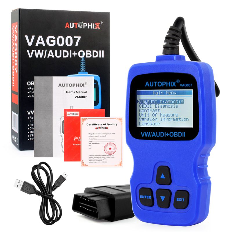 Autophix vag007 VW / Audi OBDII detector de fallas