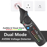 Bside avd06 detector de tensión no controlado de doble modo AC 12 - 1000v detector automático / manual ncv sensibilidad de Inspección en vivo ajustable