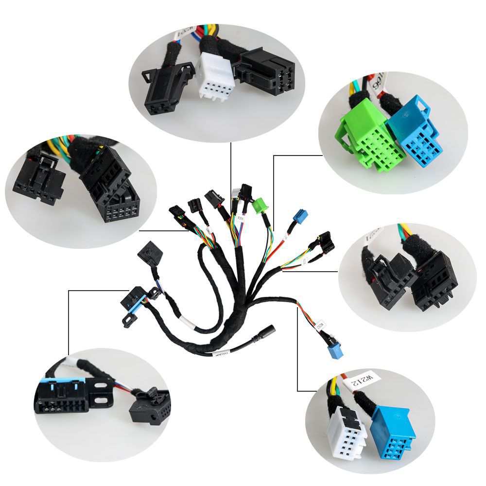 Cable Benz EIS / ESL + 7g + ISM + conector del salpicadero moe001 conjunto completo de cables Benz en combinación con la herramienta vvdi MB bga