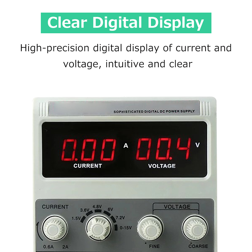 Fuente de alimentación de corriente continua BK - 1502dd variable 15v 2a interruptor ajustable de visualización digital para estabilizar la fuente de alimentación de mantenimiento del cuaderno del teléfono móvil