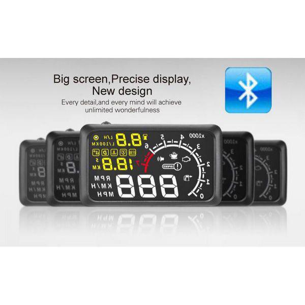 Bluetooth Version 5.5" X3 Large Screen Car HUD Head Up Display With Built-in ELM327 Module