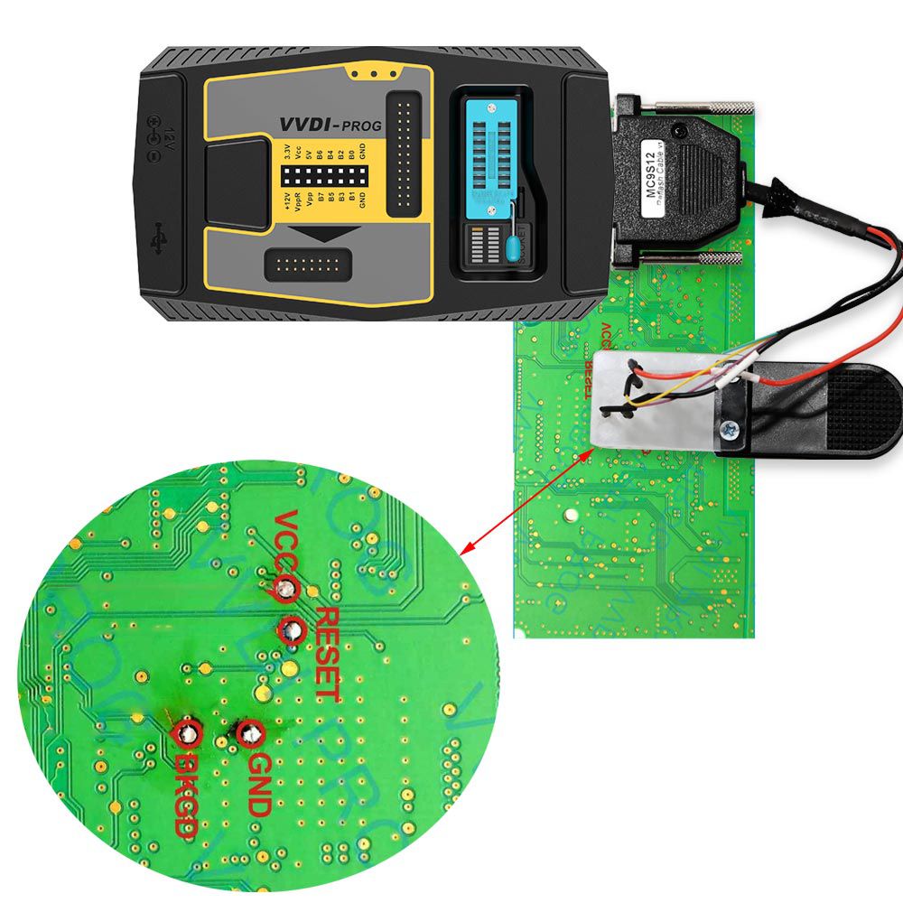 BMW frm dispositivo de lectura mc9s12 sin soldadura programa vvdi para actualizar el cable