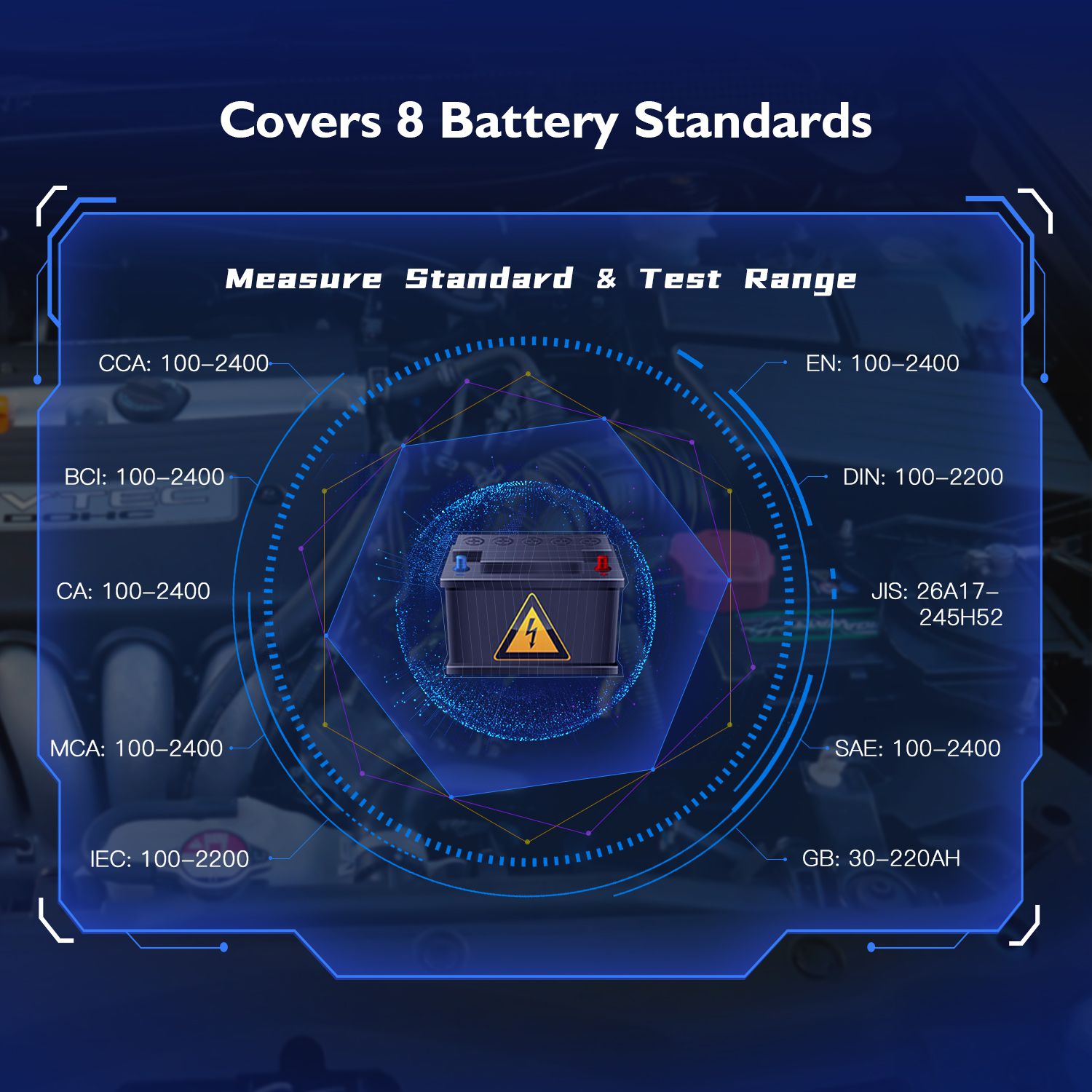 JDiag BT280 Universal Batterie Tester für Autos LKW Boote Motorrad etc professionelle Batterie Analysator