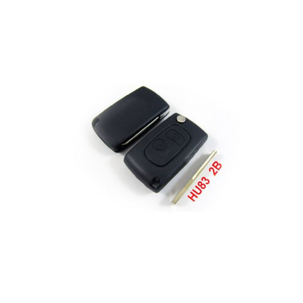 Buy Modified Flip Remote Key Shell 2 Button HU83 for Citroen 5pcs/lot