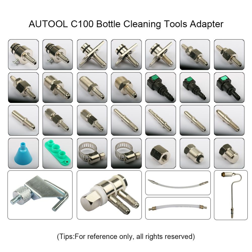 Autool C100 máquina de limpieza de inyectores de combustible para automóviles la puerta de inyección eléctrica de gasolina de GM no se desintegra automáticamente