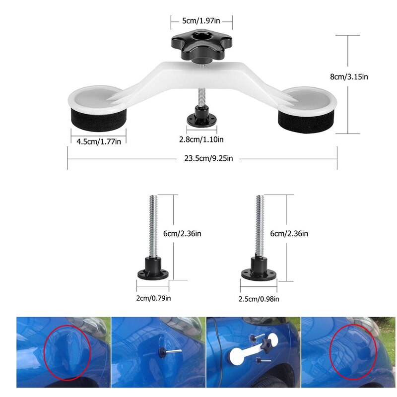 Pistola de pegamento termofusible negra con ventosa de Kit super PDR para puller de abolladura automotriz para puente de tracción blanco con barra de pegamento termofusible