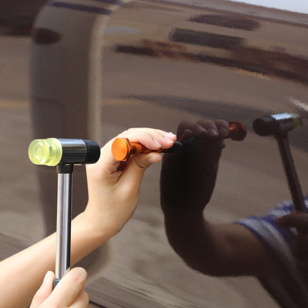 Pistola de pegamento termofusible negra con ventosa de Kit super PDR para puller de abolladura automotriz para puente de tracción blanco con barra de pegamento termofusible