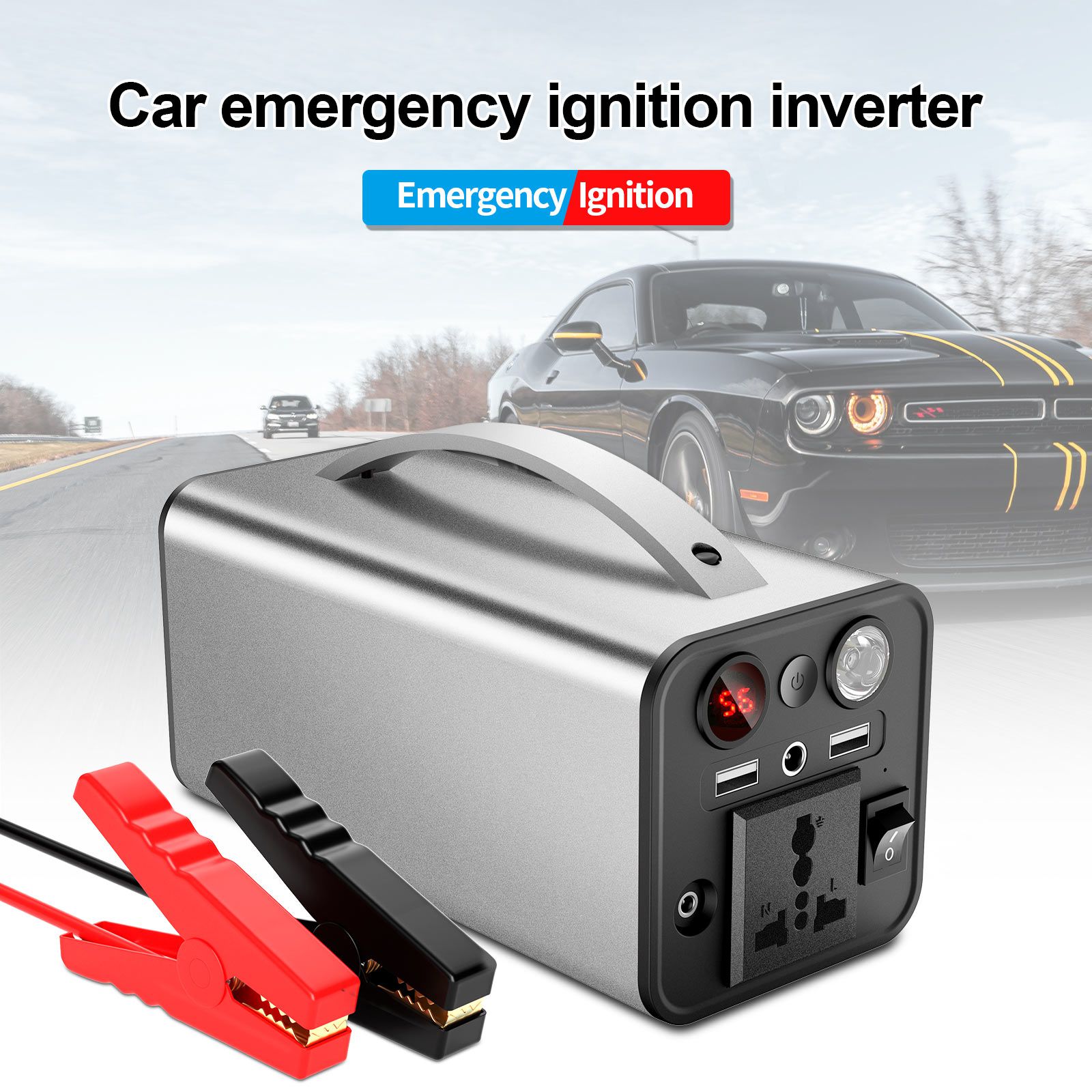 180W AC 110V 3-1 Car Jump Starter+Car Inverter+Outdoor Power Car Ignition Inverter Outdoor Power Supply