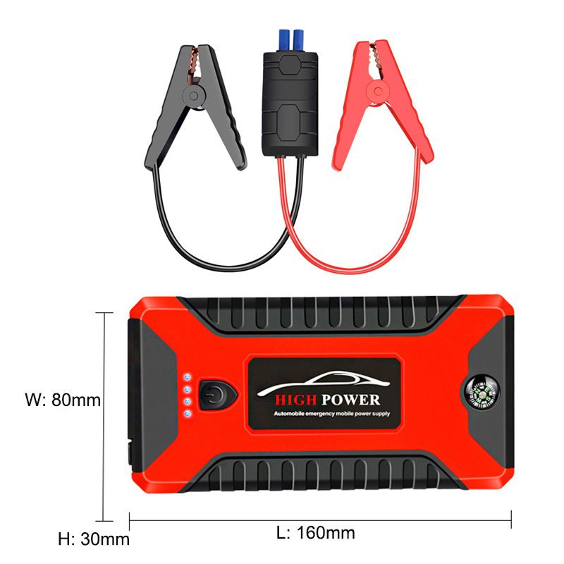 Car Jump Starter Power Bank 20000mA 600A 12V Output Portable Emergency Start-up Charger for Cars Booster Battery Starting Device