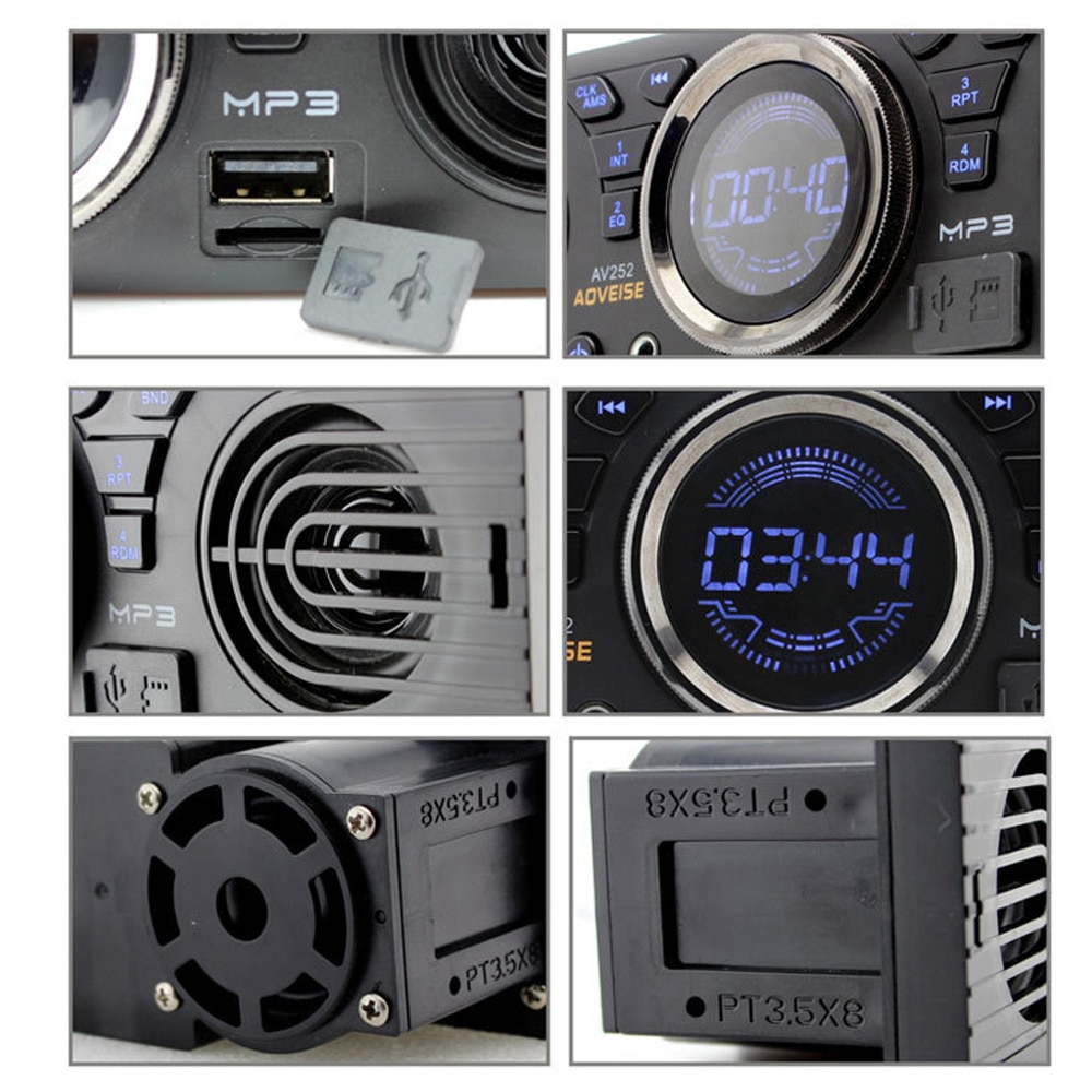 12.0V Car Secure Digital Memory Card MP3 Audio Electric Car Radio With Loudspeaker BT Host Speaker Car Radio Car Stereo