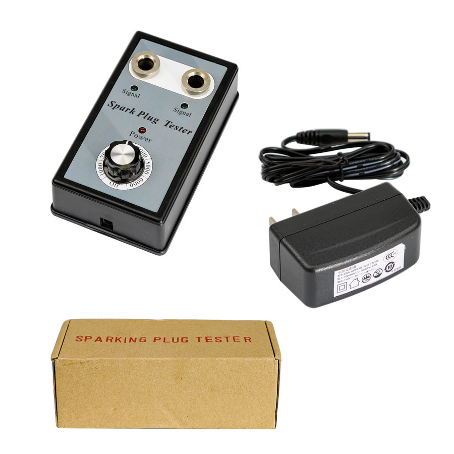 Car Spark Plug Tester with Adjustable Double Hole Detector Ignition Plug Analyzer