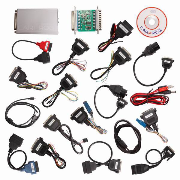 Carprog full v10.93 con 21 adaptadores para soportar el reinicio del airbag, salpicadero, immo, mcu / ECU