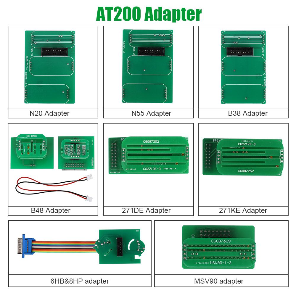 V1.1.3.0 CG FC200 ECU Programmer Full Version with New Adapters Set 6HP & 8HP / MSV90 / N55 / N20 / B48/ B58