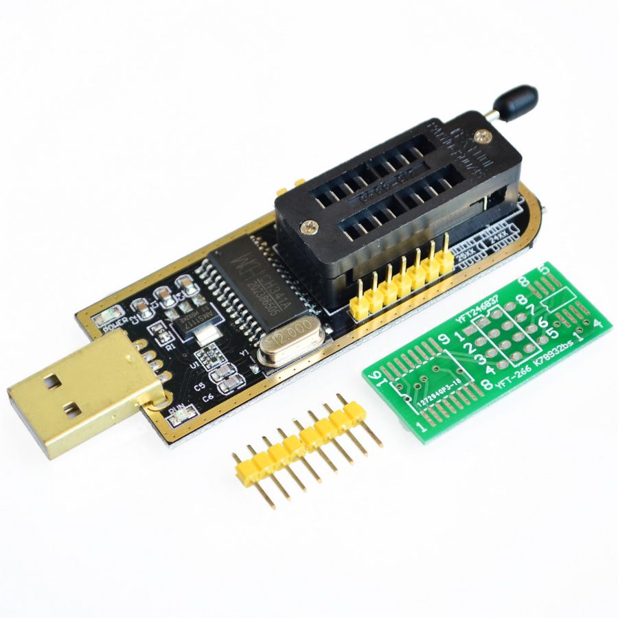 Módulo de programador USB EEPROM BIOS flash de la serie ch341a 24 25 + soic8 sop8 EEPROM 93cxx / 25cxx / 24cxx diy kit Test clip