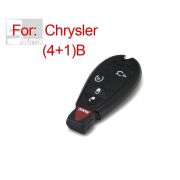 Chrysler 5pc / Lot SMART Key Shell 4 + 1 Button