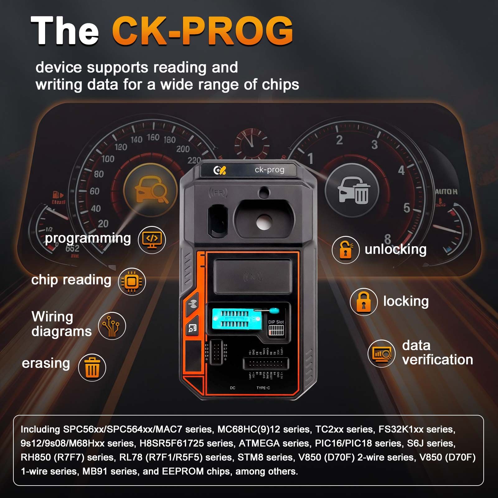 2026 CK-PROG Automotive Programmer Supports Reading and Writing of Chip Data, Programming, Flashing