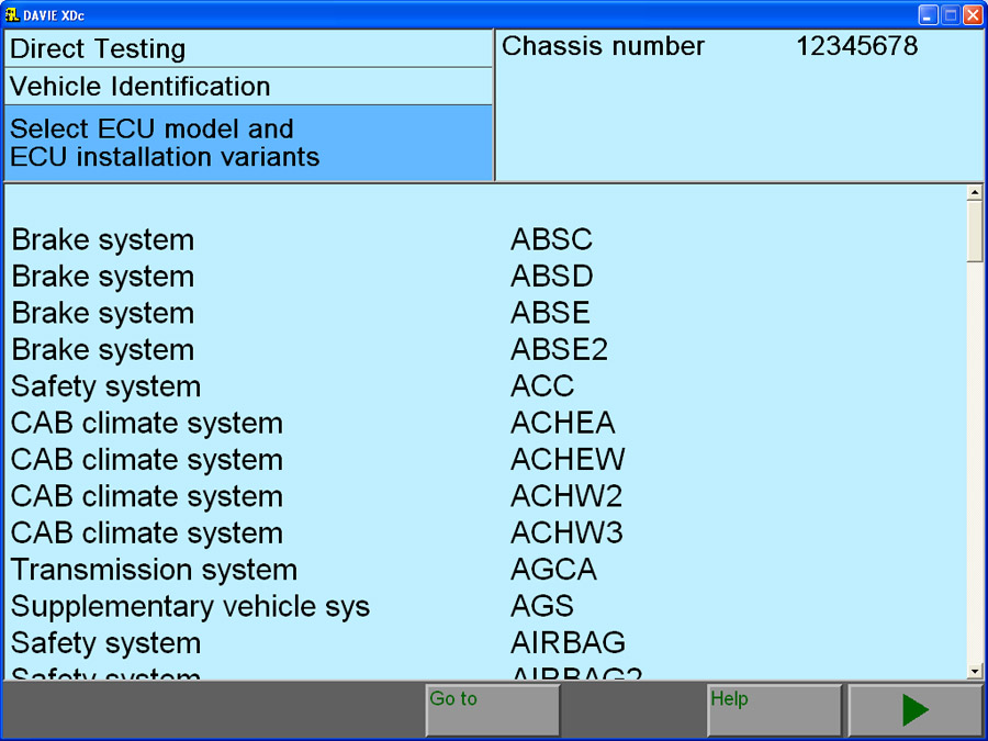 DAF VCI versión reducida (v1) software 2