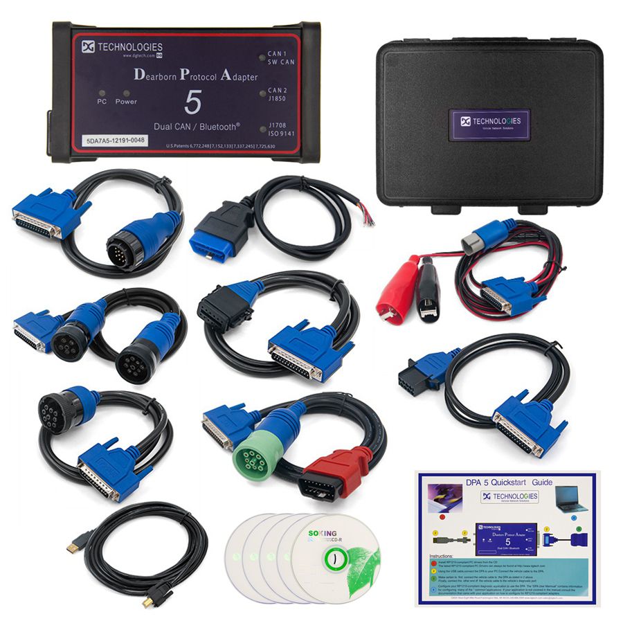 Adaptadores de Protocolo dpa5 Dearborn 5 escáneres de camiones obd2 pesados DPA 5 herramientas de diagnóstico pesadas para motores diesel (sin bluetooth)