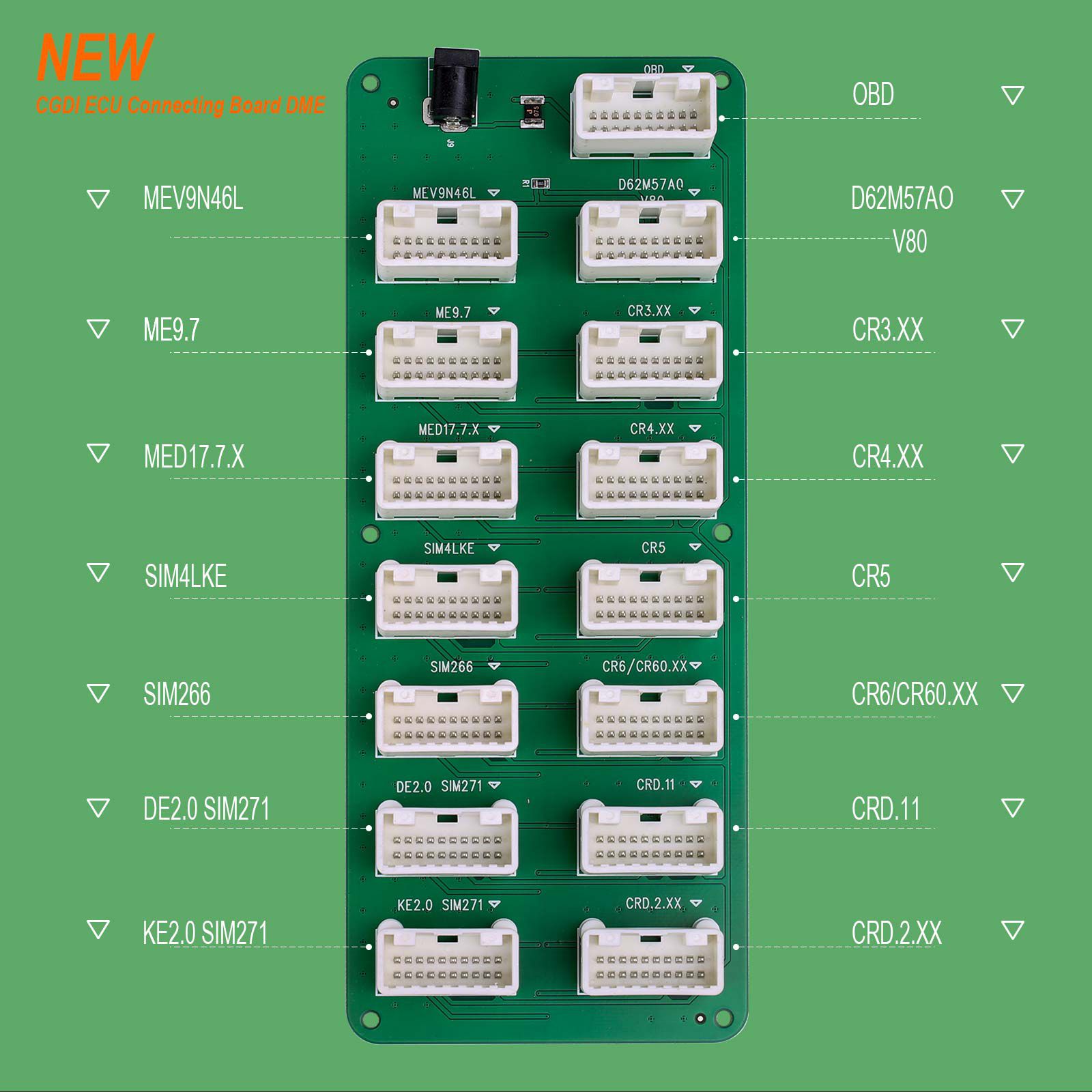 El cable DME de la placa de conexión CGDI ECU para la lectura y eliminación de datos en ECU admite 14 modelos DME - DDE