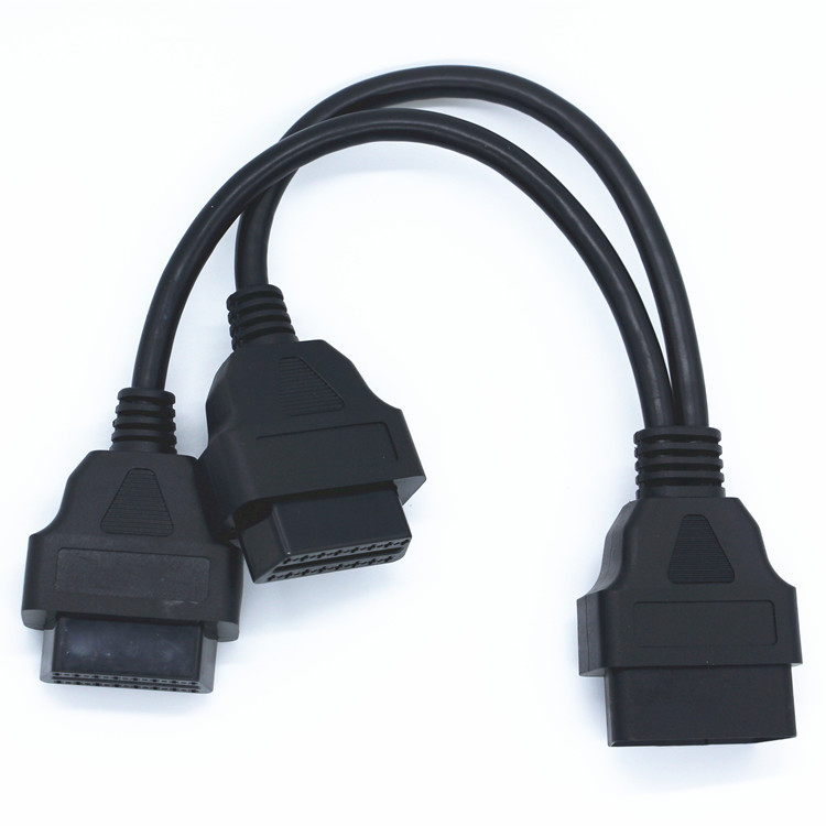 Cable de extensión elm327 obd2 cable de conversión de 1 macho a 2 hembra