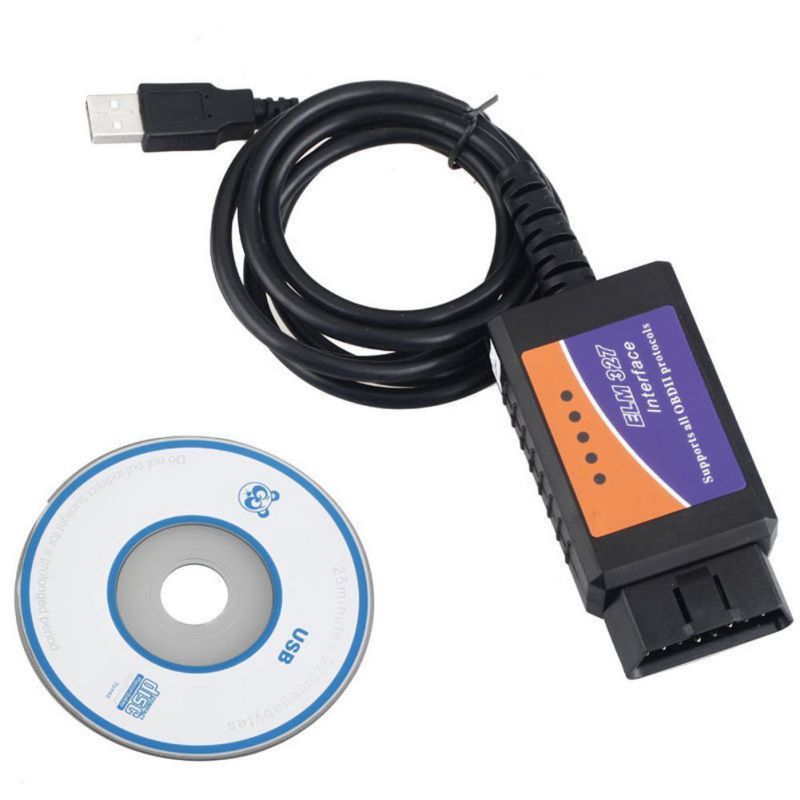 ELM327 V1.5 Scanner Software USB Plastic With 25K80 Chip