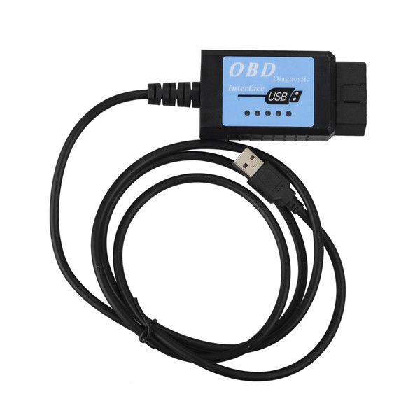 Escáner USB elm327 v1.4 plástico OBDII eobd canbus con software de chip ft232rl v2.1