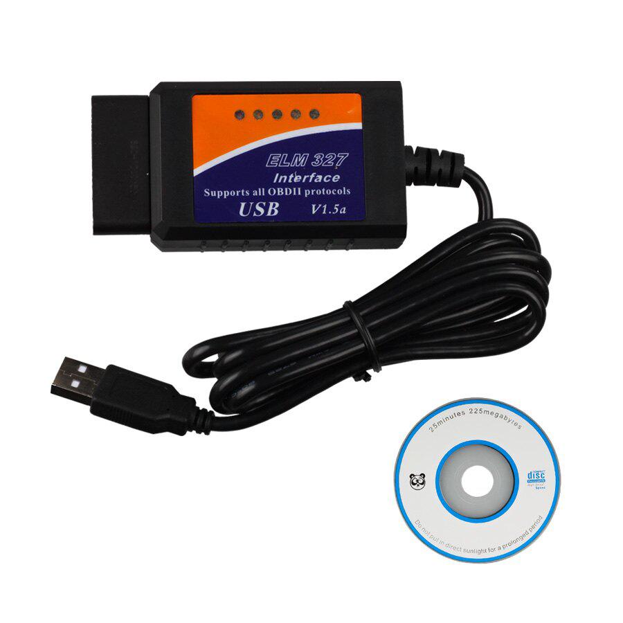 Escáneres elm327 V1.5 OBDII eobd canbus de plástico, sin chip ft232rl