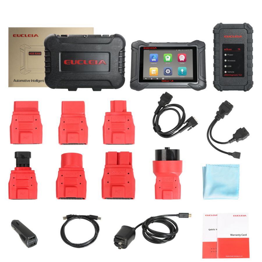 Eucleia Tabscan S8 Automotive Scanner OBD2 Professional Car Diagnostics Tools ECU Coding SAS Oil TPMS Reset OBD 2 Auto Diagnose