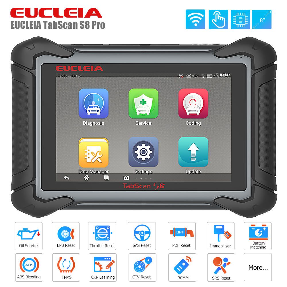 Eucleia tabscan S8 pro actualización gratuita en línea del sistema inteligente de diagnóstico de doble modo para automóviles