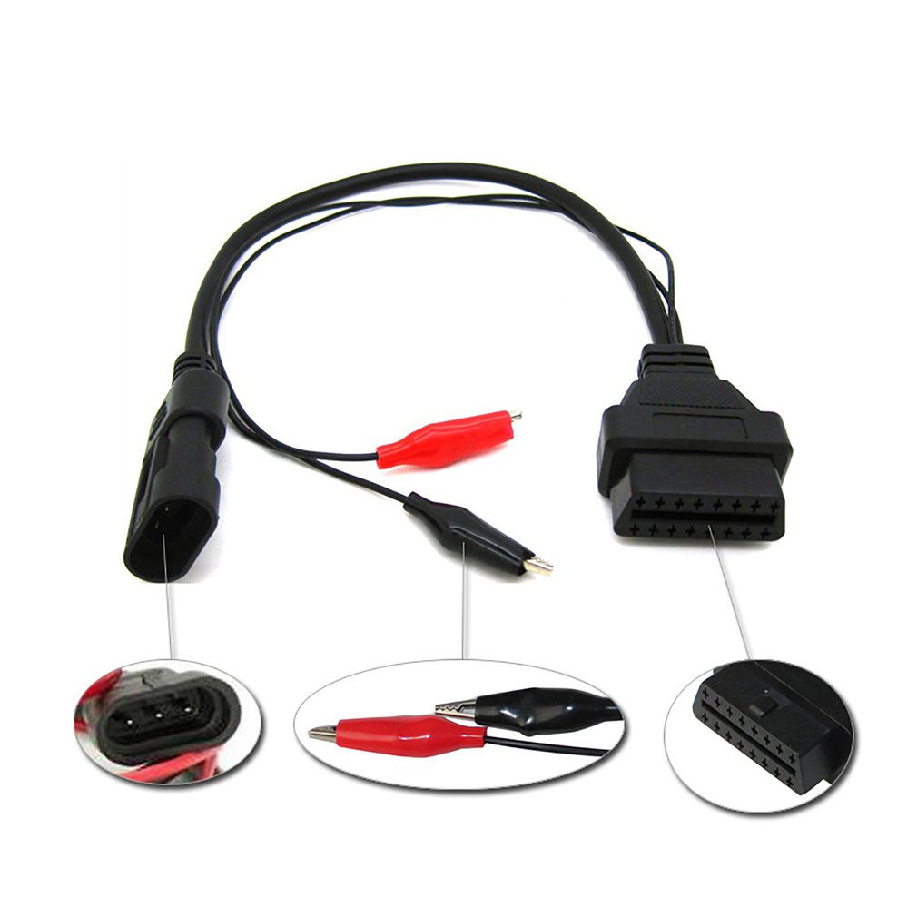 Cable de diagnóstico de acoplamiento del conector obd2 de 3 a 16 Pines para Fiat Alfa Lancia cable de acoplamiento obd2 duradero de alta calidad