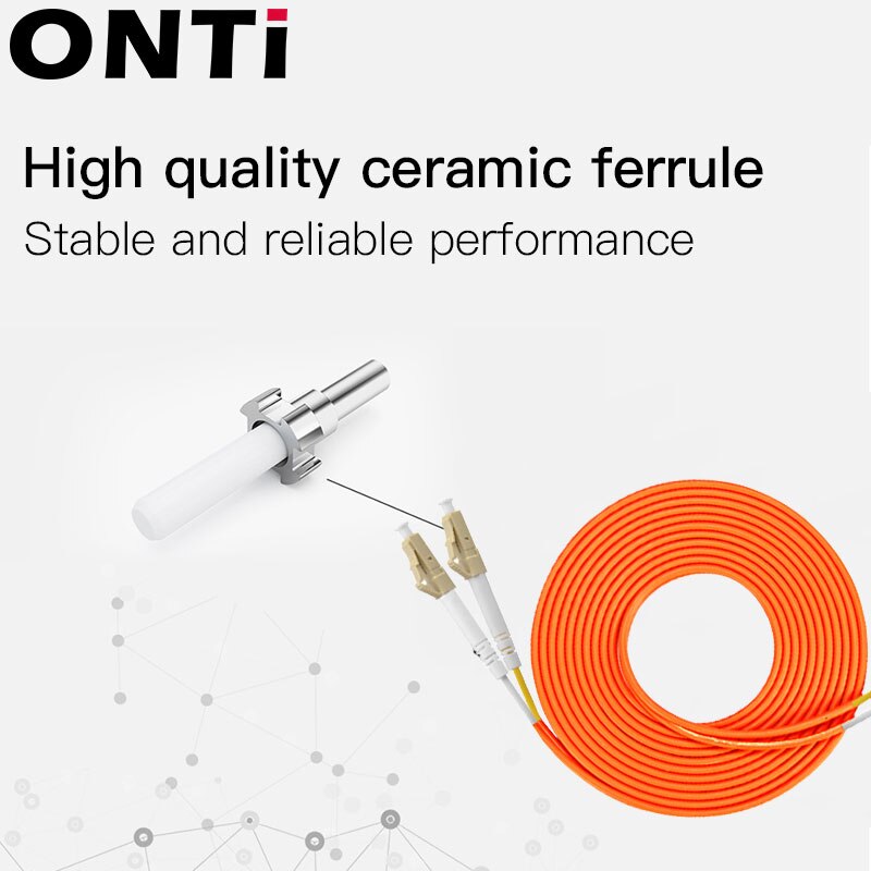 ONTi 1000Mbps Multimode LC-LC fiber patch cord Fiber Patch Cable UPC LC-ST MM Optical Fiber jumper Duplex OM2 3m 10m 30m