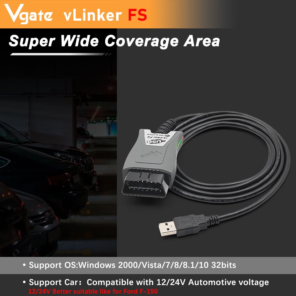 Vgate vlinker FS Ford forskan elm327 HS / MS - can OBD 2 obd2 herramienta de interfaz de escáner Elm 327 para diagnóstico de automóviles OBDII para Mazda