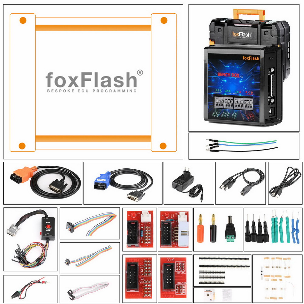 FoxFlash Master Version Super Strong ECU TCU Clone Chip Tuning Tool Support Checksum with WinOLS 4.70 Damos2020 Get Free Gifts