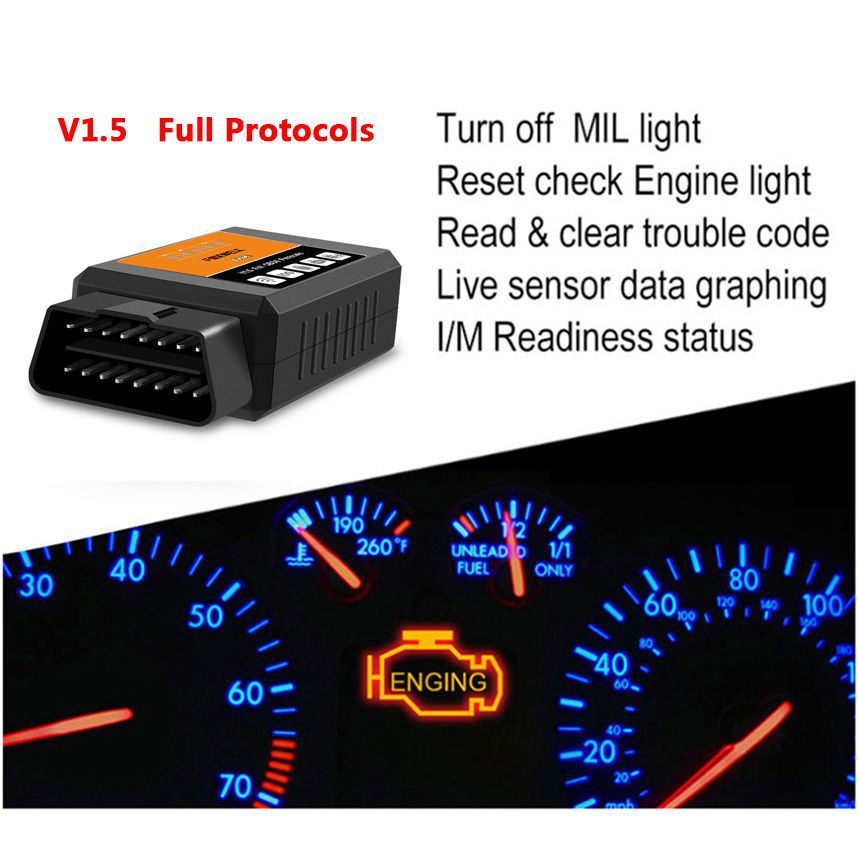 FOXWELL FW601 Universal OBD2 WIFI ELM327 V 1.5 Scanner for android & iPhone IOS Auto OBDII Scan Tool OBD 2 ODB II ELM 327 V1.5 WI-FI ODB2