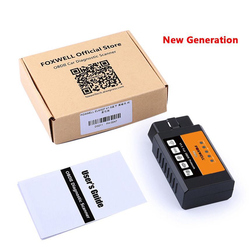 Foxwell fw601 universal obd2 WiFi Elm 327 V 1.5 Android y iPhone Ios herramienta automática de escaneo OBDII OBD 2 odb II Elm 327 V1.5 Wi - Fi odb2