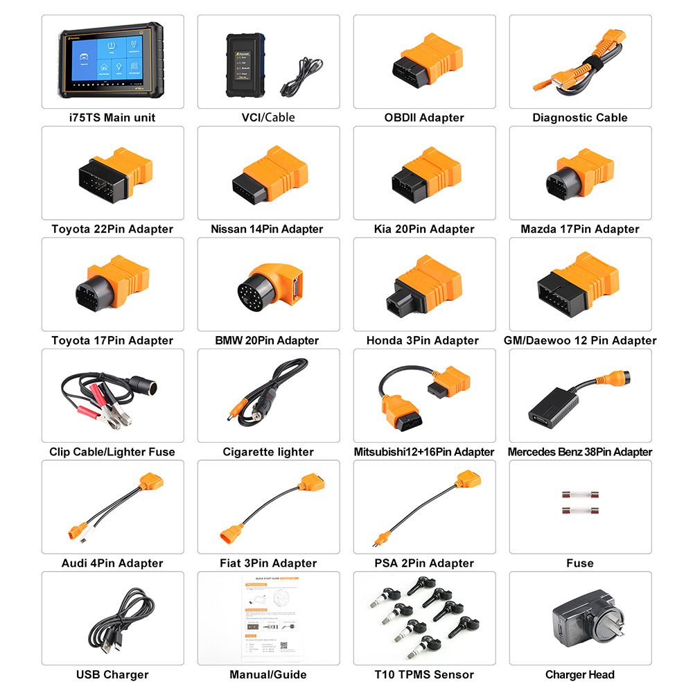 Foxwell i75ts Premier herramienta de diagnóstico de programación en línea, con 35 funciones de reinicio de servicio, soporte de programación tpms