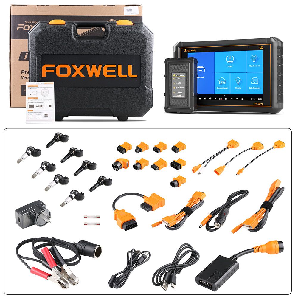 Foxwell i75ts Premier herramienta de diagnóstico de programación en línea, con 35 funciones de reinicio de servicio, soporte de programación tpms