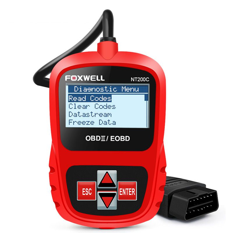Foxwell nt200c obd2 OBDII escáneres automotrices sensor lector de código de motor fijado OBD 2 herramienta de diagnóstico automotriz superior a elm327