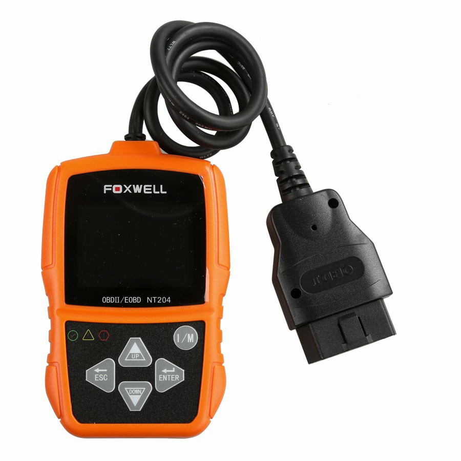 Foxwell nt204 obd2 can herramienta de diagnóstico lector de código de falla disponible en varios idiomas