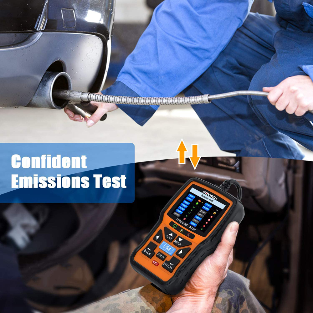 Foxwell NT301 CAN OBDII/EOBD Code Reader Support Multi-Languages