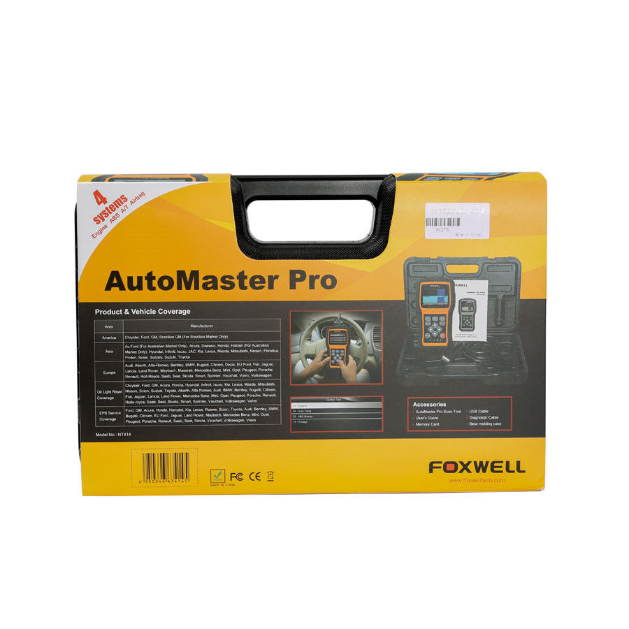 Foxwell NT414 All Brand Vehicle Four Systems Diagnostic Tool Support Cars In 2015