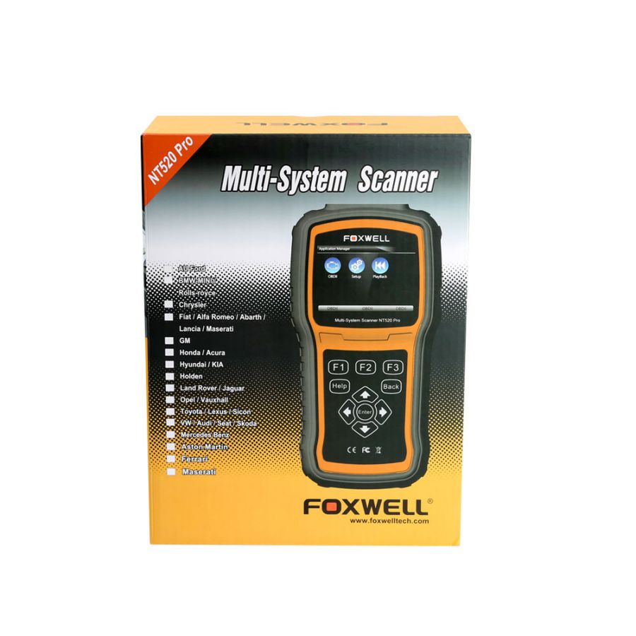 Foxwell NT520 Pro Multi-System Scanner Add Mercedes Benz Firmware Update Version of NT510 Free Update Online