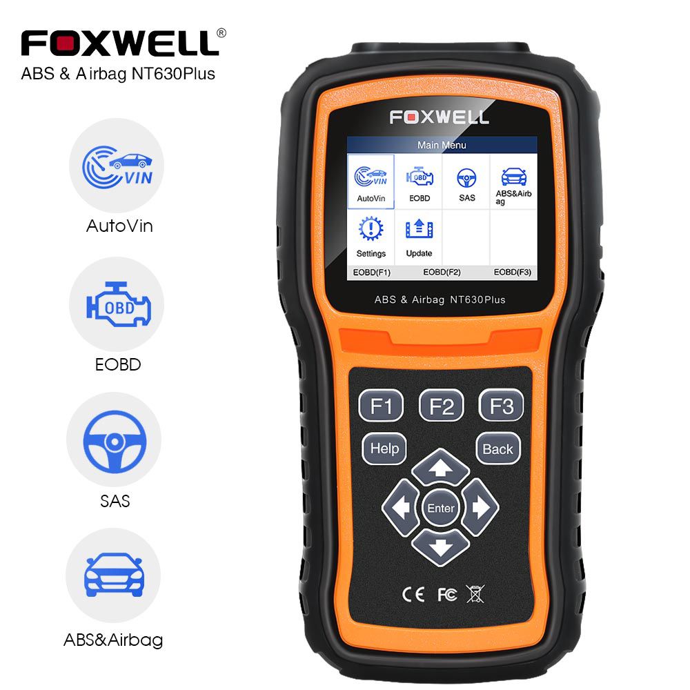 Foxwell nt630 plus ABS y herramienta de reinicio de airbag con calibración SAS