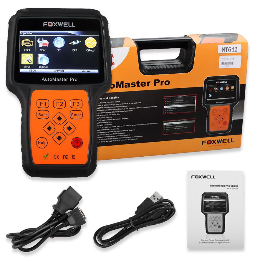 Foxwell nt642 automaster pro European - makes all System + EPB + escáneres de reparación de aceite