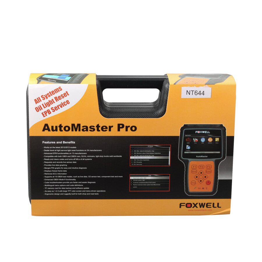 Foxwell nt644 automaster all makes full Systems + EPB + escáneres de reparación de aceite